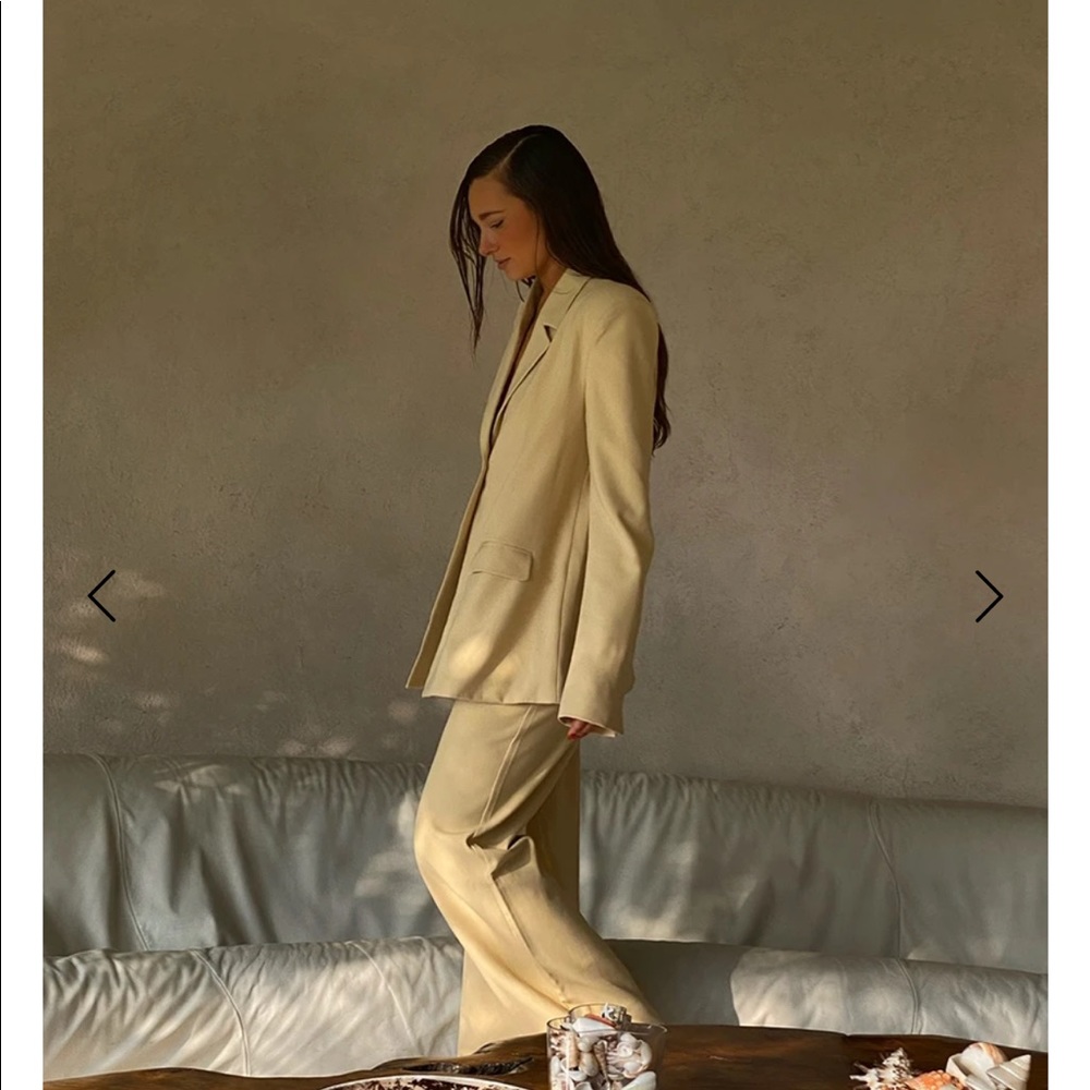 we wore what STRETCH TAUPE TROUSERS
